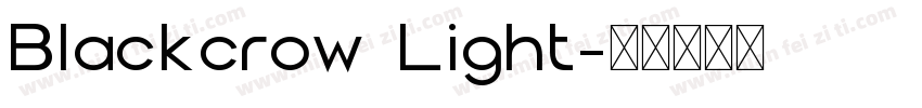 Blackcrow Light字体转换